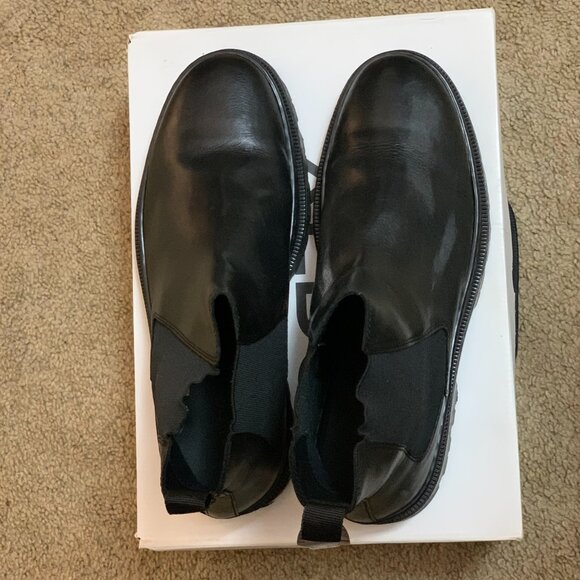 ALDO Alencia Chelsea black leather Men’s Lug Boots size 10.5 - Picture 4 of 9